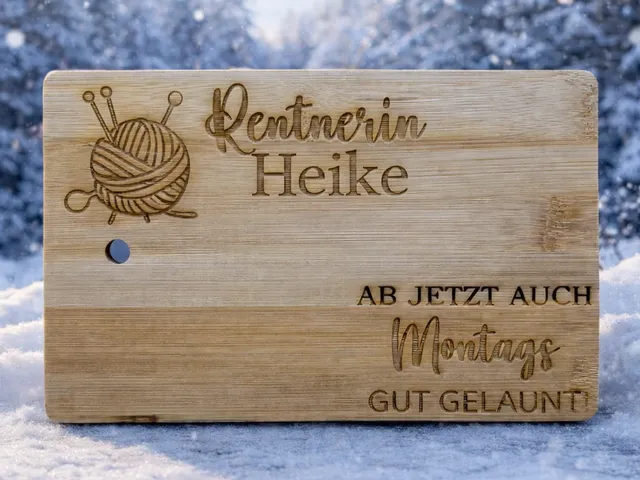 Personalisiertes Frühstücksbrett aus Bambus