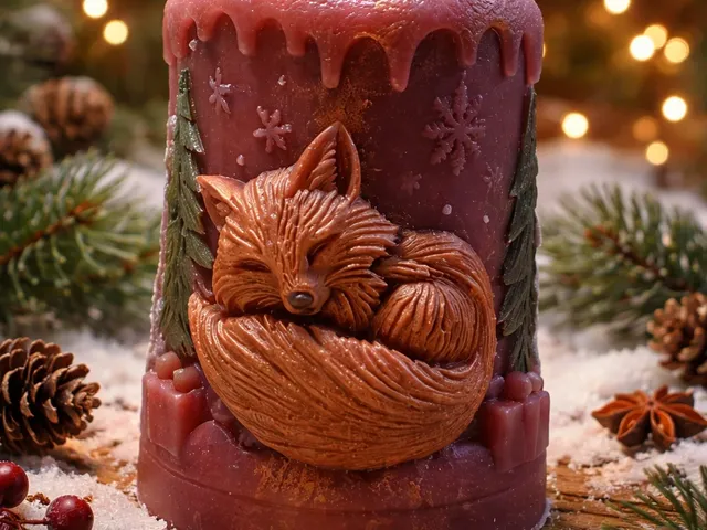 Waldfuchs-Kerze – handgegossen & detailreich gestaltet