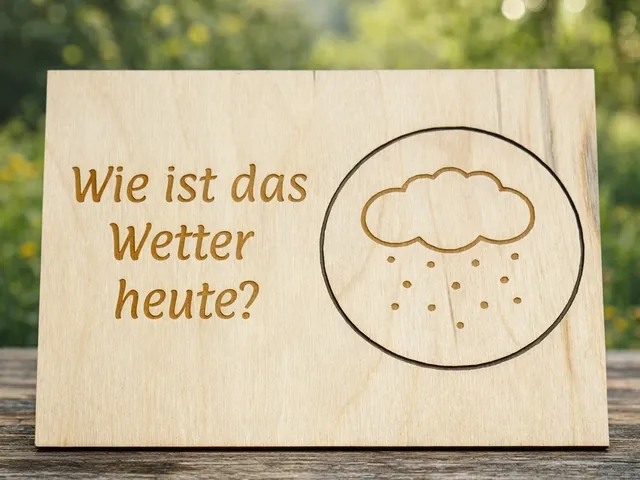 Wetteranzeige aus Birkenholz – „Wie ist das Wetter heute?“